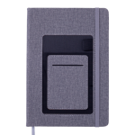 Блокнот діловий Buromax COMFORT, А5, 96 арк., клітинка, сірий, шт.шкіра (BM.295109-09)