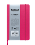 Блокнот діловий "STRONG" L2U, 125x195 мм, 80 арк., клітинка, рожевий, шт.шкіра BM.29912101-10
