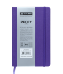 Блокнот діловий "PROFY" L2U, 125x195 мм, 80 арк., клітинка, фіолетовий, шт.шкіра BM.29912102-07