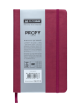 Блокнот діловий "PROFY L2U" 125x195 мм, 80 арк., клітинка, бордовий, шт.шкіра BM.29912102-13