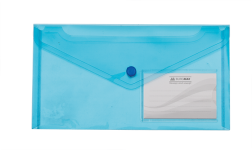 Папка-конверт на кнопці Buromax Travel, DL (240x130 мм), синій (BM.3938-02)