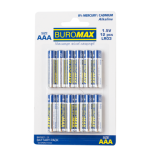 Набір елементів живлення (лужні батарейки) Buromax LR03 AAA 1,5 V 12 шт. в упаковці (BM.5901-12)