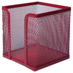 Бокс для паперу Buromax 100х100x100мм, металевий, червоний (BM.6215-05)