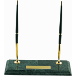 Підставка настільна для 2-х кулькових ручок із зеленого мармуру BM.6650