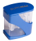Чинка Buromax прямокутна MASTER TWIST, 2 отв. , з контейнером, пласт.корпус, синій (BM.4777) - фото 1