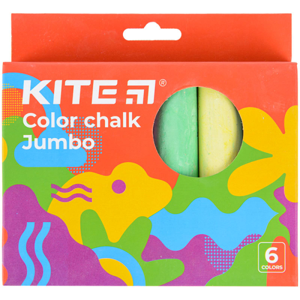 Крейда кольорова Kite Fantasy Jumbo K22-073-2, 6 кольорів