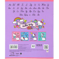 Зошит шкільний Kite Hello Kitty HK22-235, 12 аркушів, коса лінія