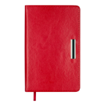Щоденник недат. SALERNO, A6, червоний, штуч. шкіра, 336 стор