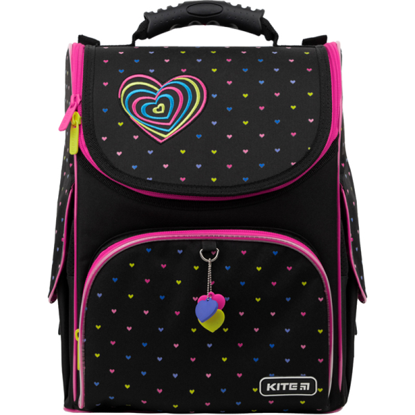 Рюкзак шкільний каркасний Kite Education Hearts K22-501S-4 (LED)