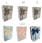 Коробка подарункова /460869/ 107-5, прямокутна, з бантами, 3шт/уп, мікс