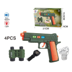 Військовий набір арт. CH555A-3 (192шт/2) батар. світло, звук, зброя, бінокль, годинник, короб. 21*4*13, 5см