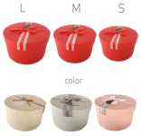 Коробка подарункова /460884/ 107-20, кругла, з бантами, 3шт/уп, мікс