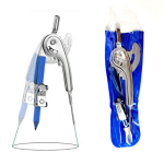 Циркуль, металевий, з олівцем, у чохлі, "Козяча ніжка"