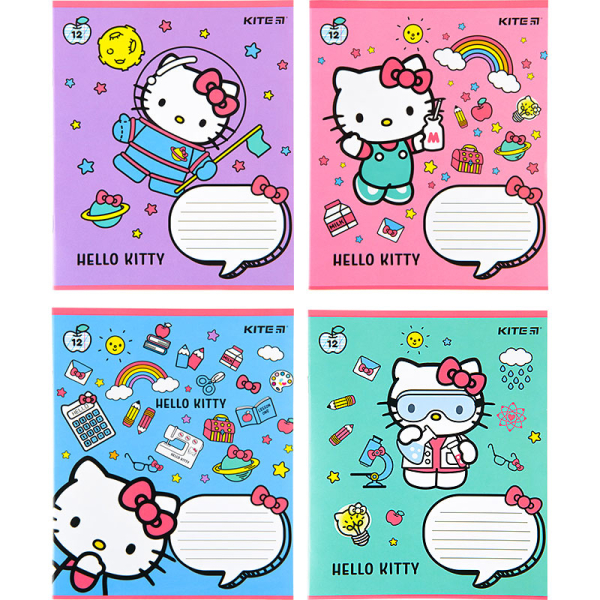 Зошит шкільний Kite Hello Kitty HK22-235, 12 аркушів, коса лінія