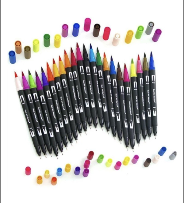 Акварельні Dual Brush 100 штук, Художні маркери із сумкою для малювання - фото 3