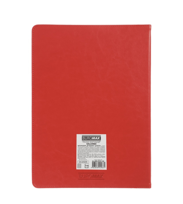 Щотижневик датований 2026 Buromax Salerno А4 зі штучної шкіри 136 сторінок червоний - фото 3