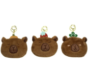 Брелок-гаманець, меховий, з капібарою