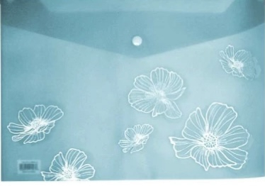 Папка з кнопкою A4 “Квіти”, 33×23,5 см, пластик, напівпрозора, блискуча - фото 1