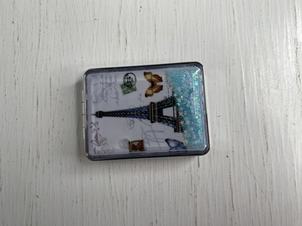 Кишенькове дзеркальце з сипучими блискітками, кругле та прямокутне, мікс - фото 9