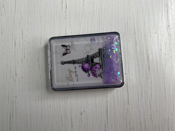 Кишенькове дзеркальце з сипучими блискітками, кругле та прямокутне, мікс - фото 8