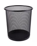 Кошик для сміття з металевої сітки, чорний, 26×21×27 см