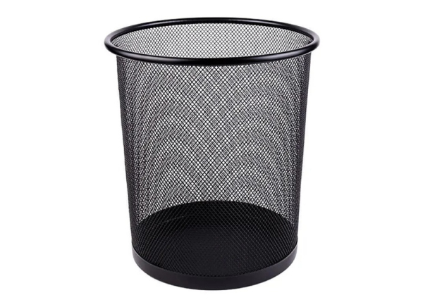 Кошик для сміття з металевої сітки, чорний, 29×23×34 см - фото 1