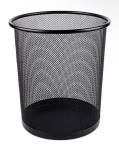 Кошик для сміття з металевої сітки 23 × 18 × 26 см, чорний