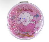 Дзеркало кругле 7 см з блискітками, Сакура