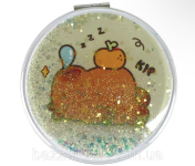 Дзеркало кругле 7 см з блискітками, Капібара