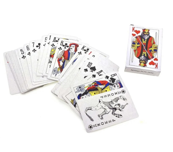 Карти гральні, 54 карти, 240 г (упаковка 10 шт.) - фото 1