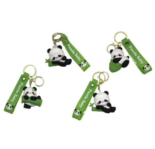 Брелок силіконовий «Панда» (набір 12 шт.) - фото 1