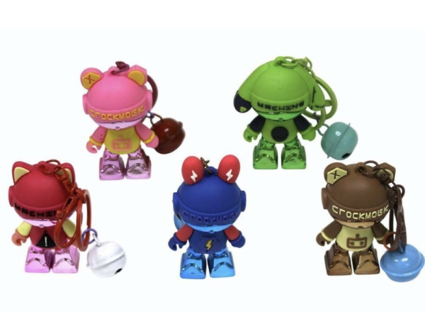 Брелок силіконовий «Робо-тваринки» з дзвіночком, мікс видів - фото 1