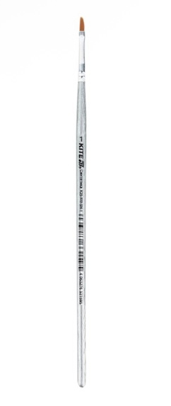 Пензель художній із синтетичного ворсу, скошений №1 - фото 1