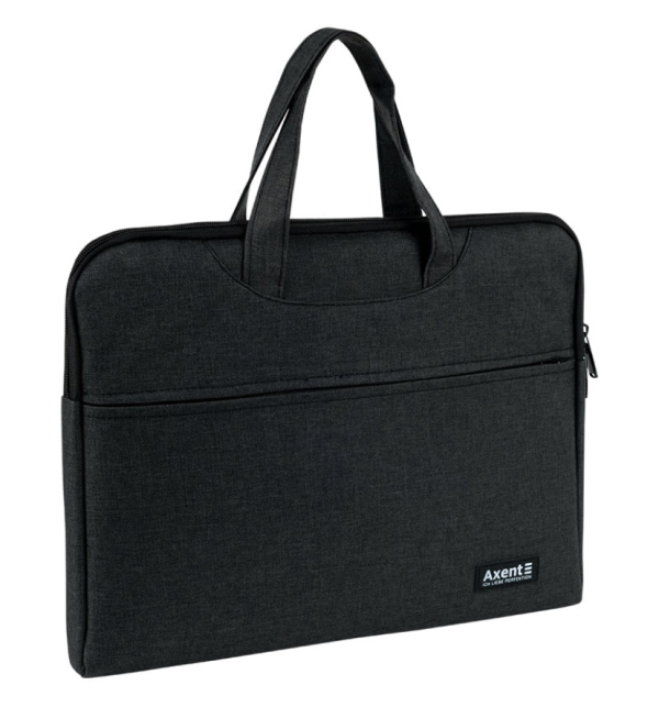 Сумка для документів Axent A4 текстильна, темно-сіра, 1 відділення - фото 1