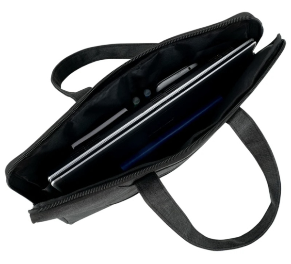 Сумка для документів Axent A4 текстильна, темно-сіра, 1 відділення - фото 4