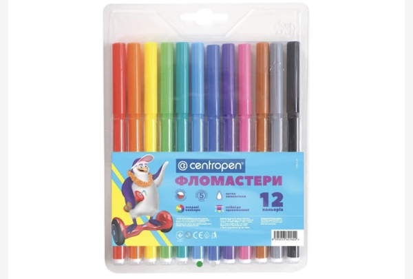 Набір фломастерів Centropen 12 шт - фото 1