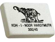 Гумка для стирання KIN «Слон» 300/40, м’яка, для олівця