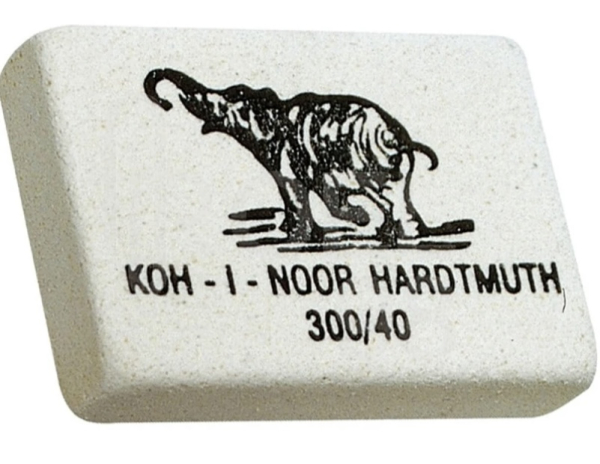 Гумка для стирання KIN «Слон» 300/40, м’яка, для олівця - фото 1