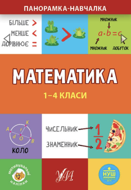 Панорамка-навчалка — Математика. 1-4 класи - фото 1