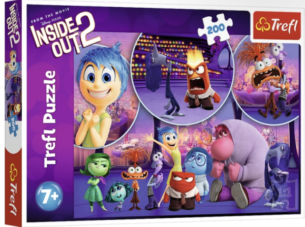 Пазл дитячий Trefl «Inside Out 2: Дитячі емоції», 200 елементів - фото 1