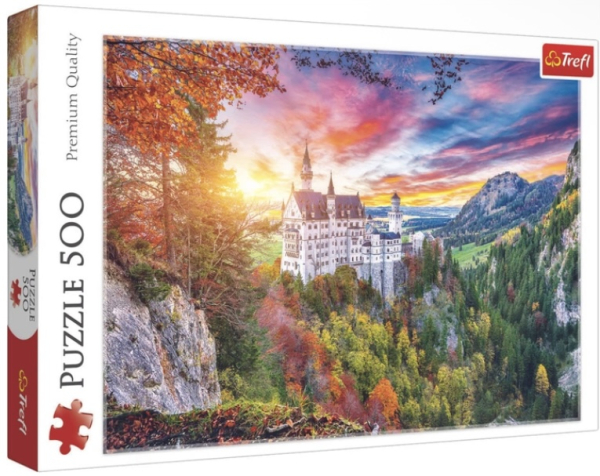 Пазл Trefl Вид на замок Neuschwanstein Німеччина 500 елементів - фото 1