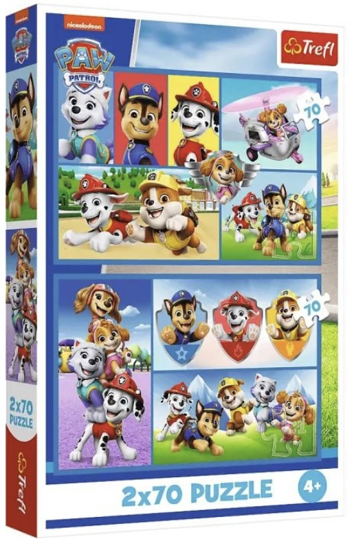 Набір дитячих пазлів «Щенячий патруль: Правила патруля», 2 × 70 елементів – Trefl - фото 1