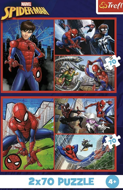 Набір дитячих пазлів «Spider-Man: Паучі історії», 2 × 70 елементів – Trefl - фото 1