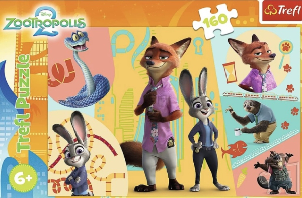 Пазли Trefl Разом у Зоотрополії 160 елементів  - фото 1