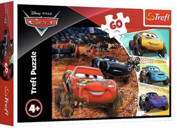 Пазл "Блискавка Маквін з друзями", 60 элементов Trefl Disney - фото 1