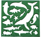 Трафарет «Морські мешканці» 13 см, 1 шт