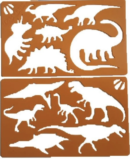 Трафарет "Динозаври" 2шт. 21*13см. - фото 1