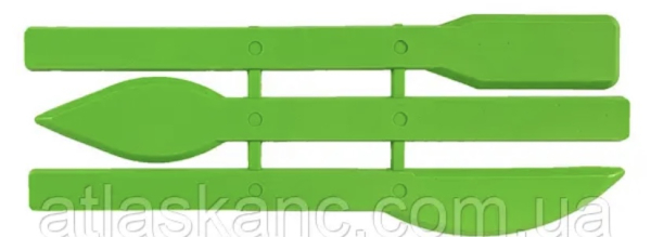 Стеки для пластилина набор 3 шт зеленые 125 мм - фото 1