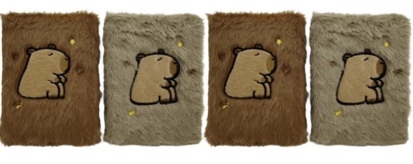 Блокнот А6 хутряний, клітинка, 80 арк., «Капібара» - фото 1