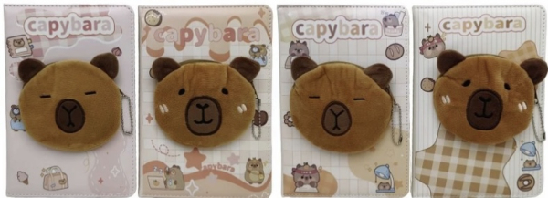 Блокнот А5, 80 арк., екошкіра «Капібара-кошелек» - фото 1